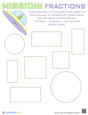 Shape-Based Fractions Worksheet