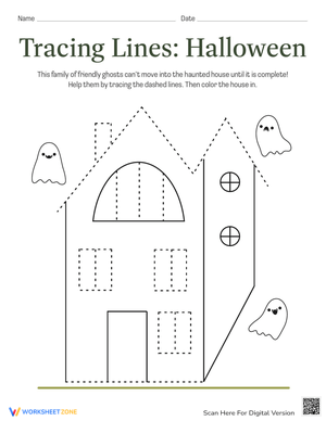 Halloween Tracing Lines Activity