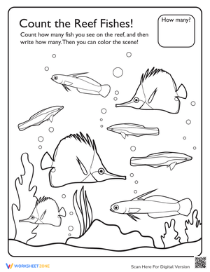 Count the Fishies: A Counting Worksheet