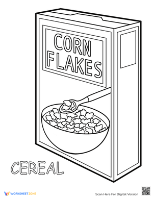 Cereal Box Coloring Page
