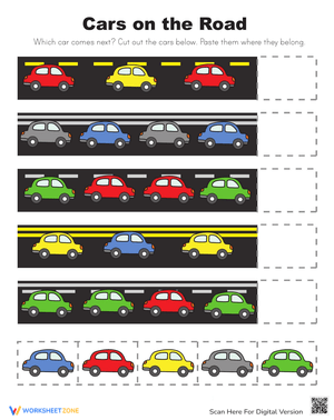 Cut and Paste Patterns Worksheet