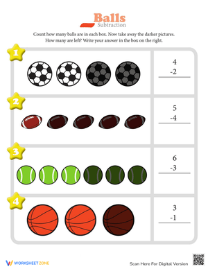 Action Packed Subtraction Practice