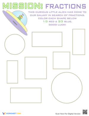 Fraction Shapes Practice