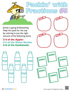 Simple Fractions Worksheet