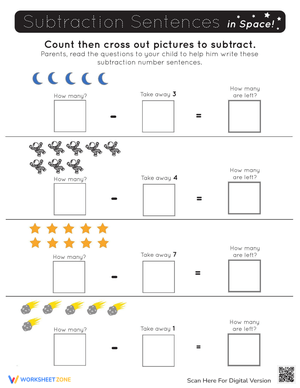 Space Counting and Crossing Out Activity
