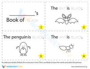 My Book of Black: Color and Trace Mini-Book