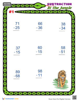 Subtraction Jungle: Math Practice with Animals