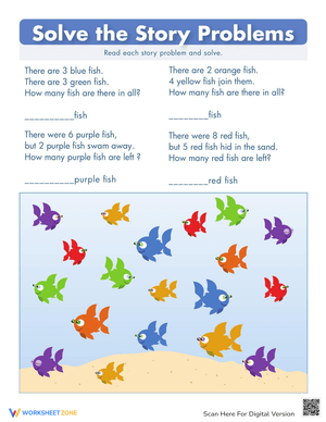Fish Math: An Engaging Arithmetic Worksheet