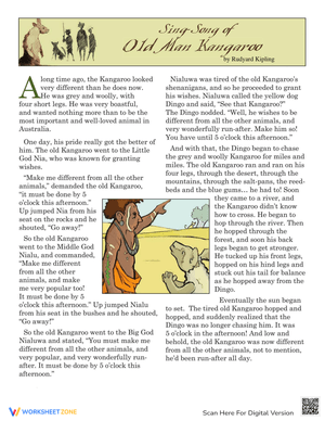 Analyzing 'The Sing-Song of Old Man Kangaroo' Poetry