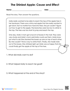 Apple Cause and Effect Graphic Organizer