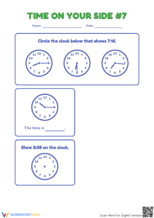 Essential Telling Time Worksheet | Grade 2 Math Practice