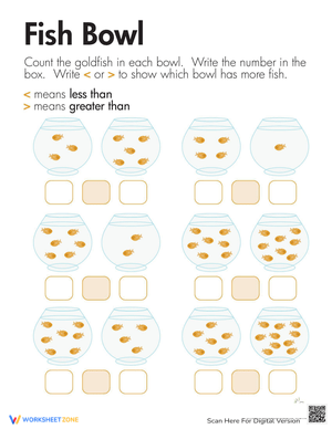 Comparing with Fish Worksheet