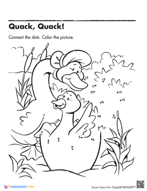 Quack Quack Phonics Worksheet for Kids