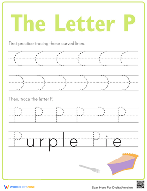 Practice Tracing the Letter P Worksheet