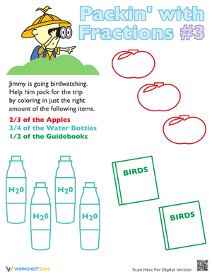Simple Fractions Worksheet for Beginners