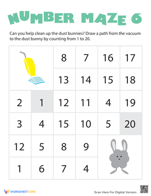 Number Maze: Kindergarten Math Fun