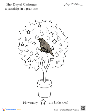 Partridge in a Pair Tree Worksheet