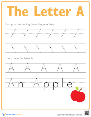 Practice Tracing the Letter A