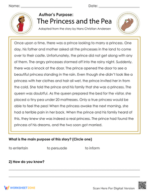 Author’s Purpose: The Princess and the Pea