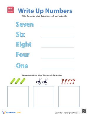 Number Matchup Worksheet