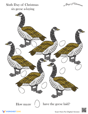 Six Geese A-Laying Worksheet