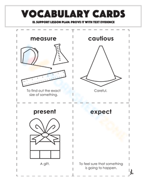 Vocabulary Cards: Prove It With Text Evidence