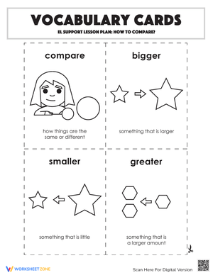 Compare Vocabulary Cards