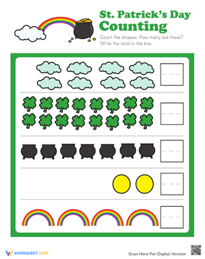 St. Patty's Day Counting Worksheet