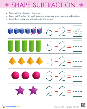 Count and Subtract: Math Practice for Young Learners