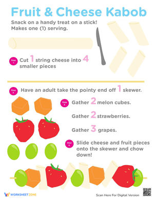 Fruit and Cheese Kabobs Worksheet