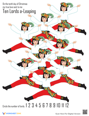 10th Day of Christmas Worksheet