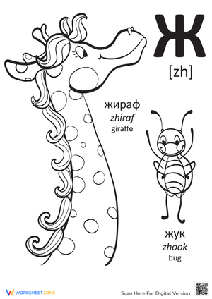 Russian Alphabet: "Zh"