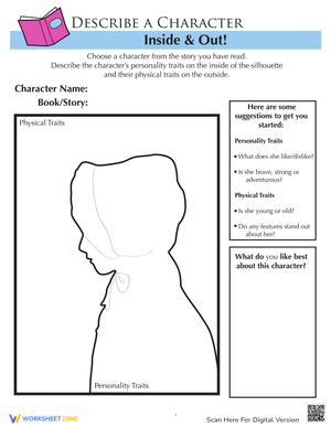 Prairie Girl Character Traits Worksheet