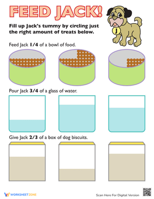 Food Fraction Pictures Activity Sheet