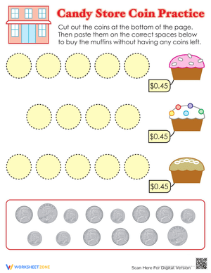 Coin Store Practice Worksheet