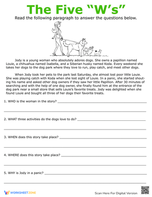 Practice WH Questions Worksheet