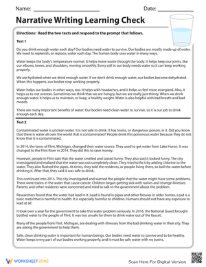 Narrative Writing Learning Check