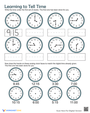 Time Practice Worksheet
