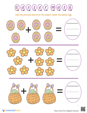 Fun Easter Math Worksheet