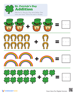 St. Patty's Day Addition Fun