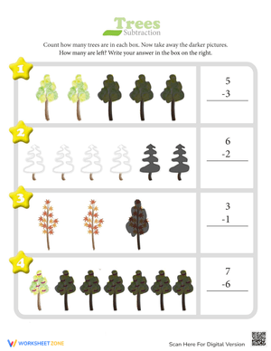 Subtraction Action Practice Learning