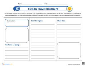 Fiction Travel Brochure Activity