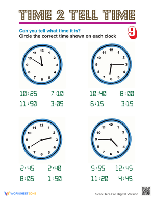 Time 2 Tell Time 9