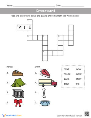 Solve the Crosswords Puzzle Worksheet