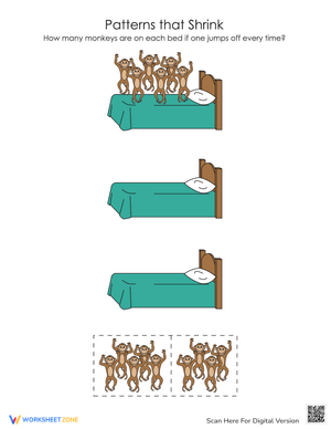 Explore Shrinking Patterns Math Worksheet