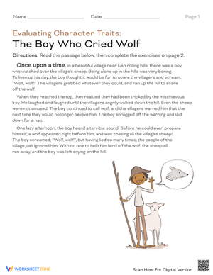 Evaluating Character Traits: The Boy Who Cried Wolf
