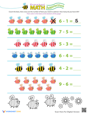 Preschool Math: Bees and Number Recognition