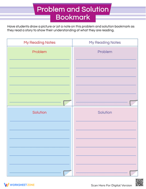 Problem and Solution Bookmark