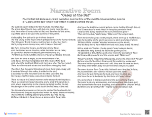 Narrative Poem: Casey at the Bat