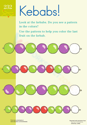 Identifying Fruit Patterns Worksheet